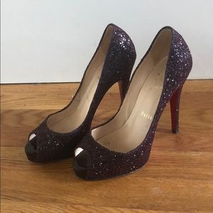Christian Louboutin Very Prive Oxblood Heels
